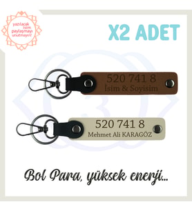 Açık Kahve-S Kahve, İsminize Özel Enerji Manevi Huzur, 520 741 8 Başarı ve Denge 2'li Anahtarlık Set