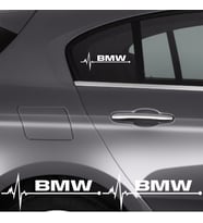 Bmw 318 İçin Uyumlu Aksesuar Oto Ritim Sticker 2 Adet 20*9 Cm