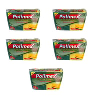 Polimex 4'lü Endüstriyel Büyük Boy Oluklu Bulaşık Süngeri - 4,5 x 9 x 12 Cm. - 4 Adetlik 5 Paket (Sarı)