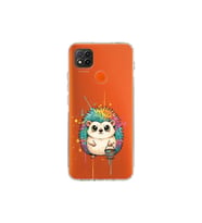 Redmi 9c ile Uyumlu Splash Kirpi Tasarımlı Şeffaf Silikon Kılıf