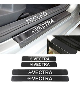 Vectra Karbon Kapı Eşiği Kaplama Sticker Yapıştırma (4 Adet) zz161
