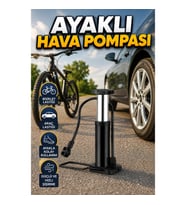 Ayaklı Hava Pompası Araç Bisiklet Lastik Şişirme Pompası Manuel Kullanım