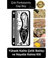 Paslanmaz Çelik Çok Fonksiyonlu İşlevsel Balıkçı Kiti Hayatta Kalma Balık Tutma Olta Uç Seti Cep Boy