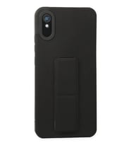 Redmi 9A Kılıf Mega Standlı Silikon - Siyah