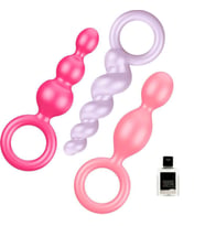Satisfyer Booty Call Renkli Silikon 3 Lü  Set+Jel