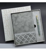 Kutulu Deri Defter Roller Kalem Set