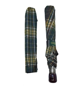 Snotline-April Bayan Şemsiye Otomatik Açılır 10Telli Kapalı Boyut 40 Cm 95 Cm Çap Yeşil Ekose (Yeşil)