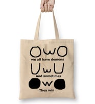 Cute Uwu Emoji Social Media Meme Stans Idol Kpop Bez Çanta Uzun Saplı