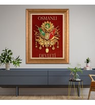Altın Paspartulu Çerçeveli Tablo CV1026 (Gold)