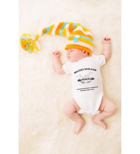 Unisex Bebek Macera Başlasın Baskılı Body Zıbın