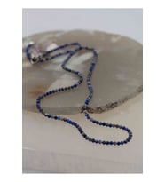 Lapis Lazuli Taşı İnce Doğaltaş Kolye 2mm