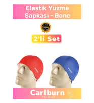 Özel Üretim Su Geçirmez Silikon Yüzücü Havuz Deniz Bonesi Elastik Yüzme Şapkası 2'li Set