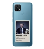 Oppo A15 / A15S Uyumlu Hannibal Lecter Minimalist Poster Desenli Şeffaf Telefon Kılıfı