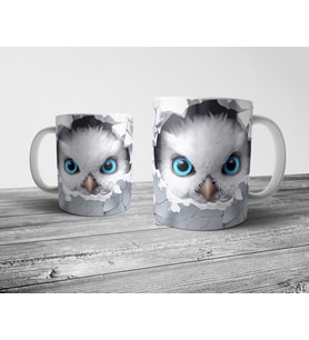 Pixxa Baykuş Owl - Optik İllüzyonlu Kupa Bardak Model 2