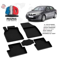 Renault Megane 2 SD 4D Araca Özel Havuzlu Kauçuk Paspas 2002-2008 (Karışık)