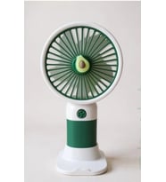 T300 MEYVE TEMALI YEŞİL ŞARJLI MİNİ EL FANI