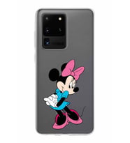 Samsung Galaxy S20 Ultra Kapak Minnie Mouse Tasarımlı Şeffaf Silikon Kılıf