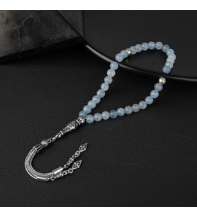 Akuamarin Doğal Taş Tesbih 33lük - 6mm (Çok Renkli)