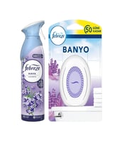Febreze Hava Ferahlatıcı Sprey Oda Kokusu Lavanta 185 ml x 1 Adet Hava Temizleyi Banyo Parfüm 7,5 ml