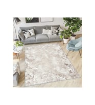 Rovigo Home Dijital Baskı Yıkanabilir Kaymaz Taban Salon Halısı RVG0561 (Krem)
