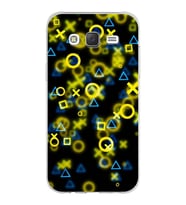 Samsung Galaxy J5 Kapak  Semboller Tasarımlı Şeffaf Silikon Kılıf