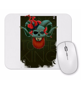 Skull Litch Branca Mouse Pad