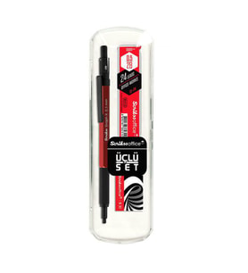 Scrikss Graph-X Versatil Kalem 3'lü Set 0.5mm KIRMIZI 