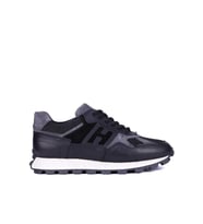 Shoetyle - Siyah Hakiki Deri Bağcıklı Erkek Sneaker 115-K586