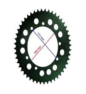 CROSS KUBA BLACK CAT ARKA DİŞLİ 428-48T İÇ 106 MM 6 DELİKLİ ÖM