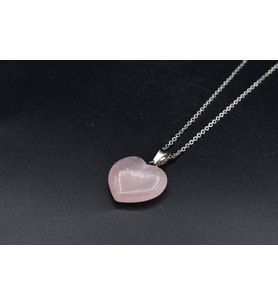 HAKİKİ DOĞAL KALP PEMBE KUVARS KOLYE UCU 1.KALİTE 001