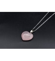 HAKİKİ DOĞAL KALP PEMBE KUVARS KOLYE UCU 1.KALİTE 001