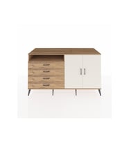 Kronos Konsol 3 Raflı 4 Çekmeceli 2 Kapaklı 176x59x99 Çam-Aytaşı/Çam