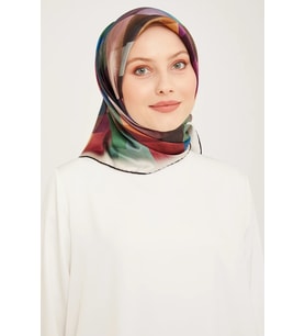 Armine İpek Eşarp Nostalji Sura 9024DS-01 (Çok Renkli)