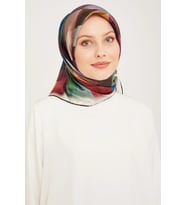 Armine İpek Eşarp Nostalji Sura 9024DS-01 (Çok Renkli)