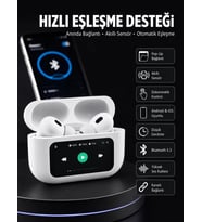 Dokunmatik Ekranlı ANC/ENC Yeni Nesil Pro Bluetooth Kulaklık Dokunmatik Ekran Yeni Nesil