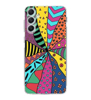 PrintiFy Samsung Galaxy A34 ile Uyumlu Retro Color 4  Kamera Korumalı Şeffaf  Kılıf