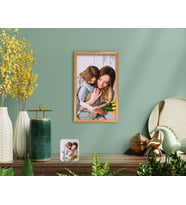 BK Home Yağlıboya Anne Kız Fotoğraflı El Yapımı Ahşap Çerçeveli Tablo-1