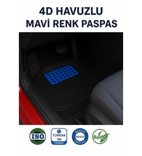 Volkswagen Caddy Hasırlı 4D Havuzlu Mavvi Oto Paspası