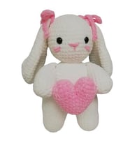 Pofuduk Tavşan Amigurumi Organik Oyuncak