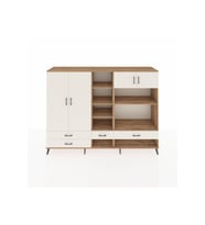 Hyperion Dolap 12 Raflı 4 Çekmeceli 4 Kapaklı 220x44x163 Çam-Aytaşı