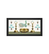 Etnik Motifli Kanvas Tablo 80 x 110 cm Siyah Çerçeve