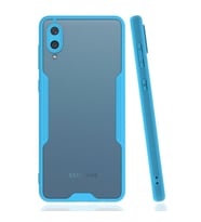 Samsung Galaxy A02 Kılıf Platin Silikon - Mavi