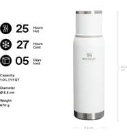 Stanley Adventure To-Go Termos, Beyaz (Frost), 5 Litre