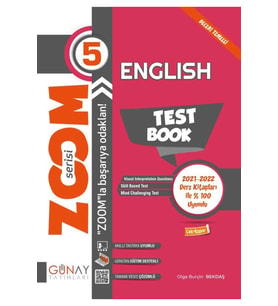 Günay Yayıncılık 5. Sınıf Ingilizce English Test Book Zoom Soru Bankası Günay Yayınları (Çok Renkli)