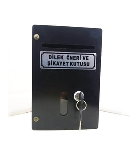 Küçük Boy Ahşap  Dilek Öneri Şikayet Kutusu Siyah