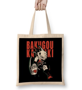 Bakugou Katsuki Halloween Bakugo Werewolf Bez Çanta Uzun Saplı