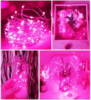 Ev Balkon Ve Parti İçin 10 Metre Pilli Pembe Renk Peri Led Yılbaşı Süsü Işık
