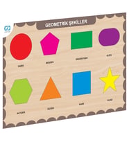 Caahs-3204 Ca Games Ahşap Geometri̇k Şeki̇ller Bul-Tak