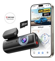 Redtiger F9 Lite 4K Araç İçi Kamera Adas WiFi GPS Gece Görüşü 32gb Hafıza Kartı (Redtiger Türkiye Garantili) (Siyah)