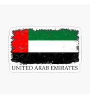 Birleşik Arap Emirlikleri Bayragı Araba Sticker 19 Cm Desenli